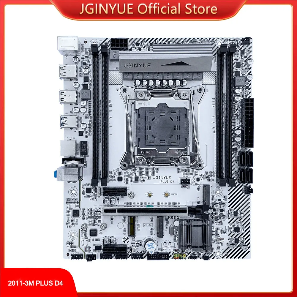 JGINYUE Motherboard LGA 2011-3 placa mãe Support Xeon E5 V3 V4 CPU  and DDR4 RAM Memory M.2 NVME SATA ATX 2011-3M PLUS D4-animated-img