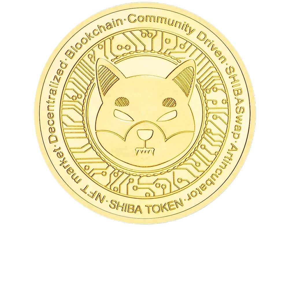 SHIBA Physical Cryptocurrency Coins Golden Plated Cute Dog Crypto Coin Collectible Souvenirs and Gifts-animated-img