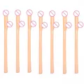 10Pcs Bachelorette Party Penis Straws Bridal Shower Hen Night Willy Penis Novelty Nude Straw for Bar Drinking Supplies preview-3