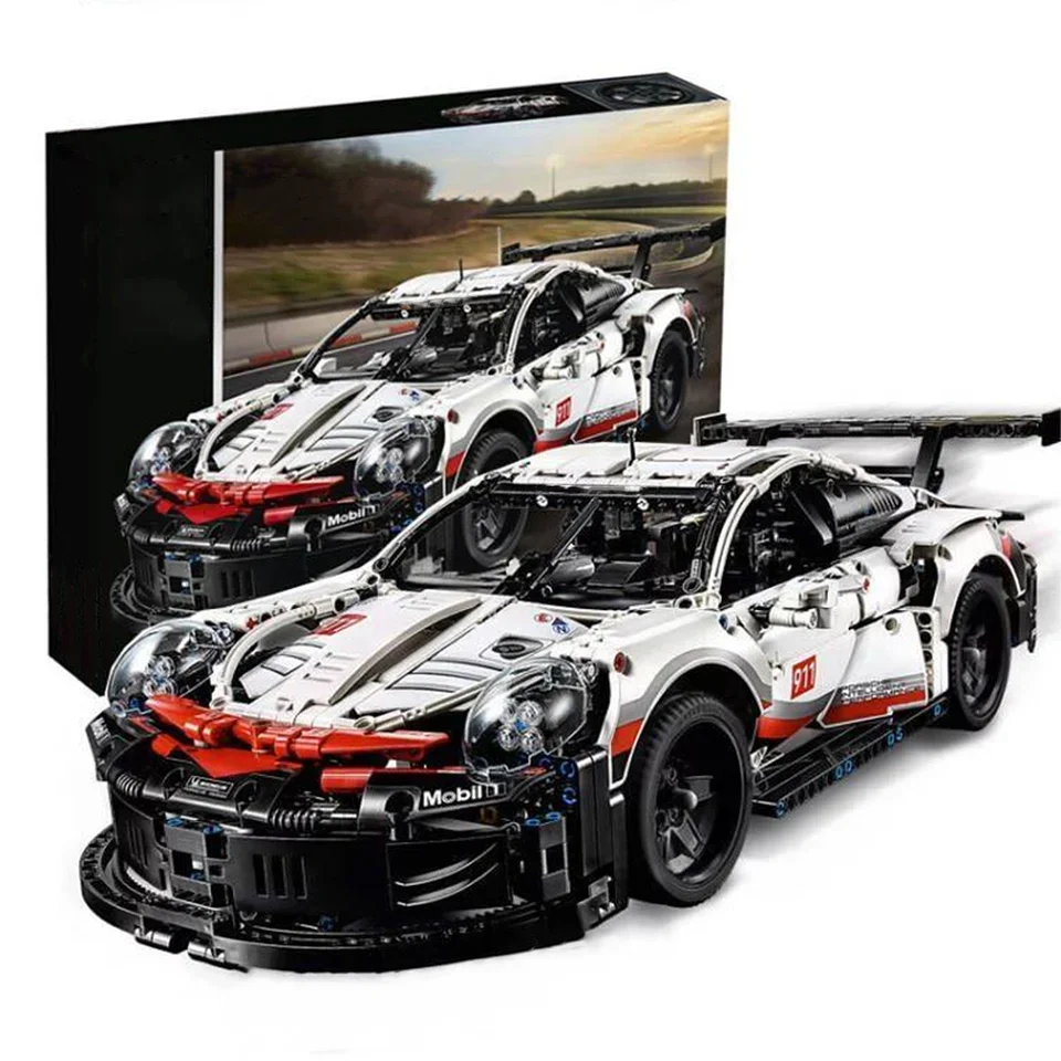 911RSR Technical Race Car Model 1600Pcs Rc Building Blocks Kit 42096 Famous Sport Advanced Replica DIY Collectible Kid Toy Gifts-animated-img