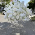 Luxury Artificial White Rose Flower Ball Wedding Decor Table Centerpieces Flower Decor Accessories Floral Arrangement Event Prop preview-3