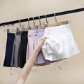Girls' Skirt Multi-color Waistband Pleated Half Skirt 2024 Spring/summer New Campus Style Children's Clothing with Safety Pants