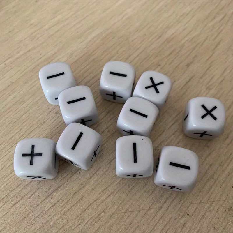 10 PCS Addition Subtraction Multiplication Division Symbol Dice-animated-img