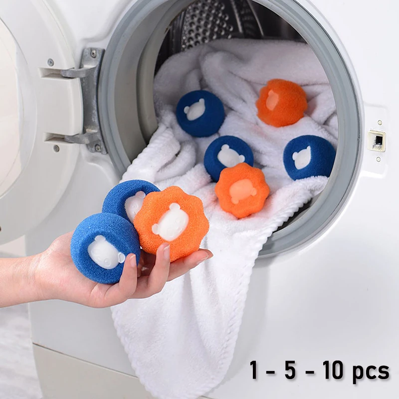 4PCS Pet Hair Remover Washing Machine Dryer Hair Catcher Reusable