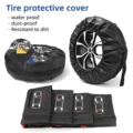 1PCS Universal Car Spare Tire Covers Dust-proof Protector Vehicle Wheel Protector Automobile Tyre Accessories