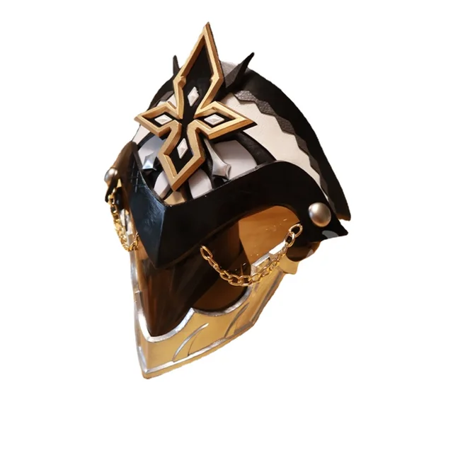 Game Genshin Impact Captain Capitano Masks PVC Cosplay Costumes Helmet Anime Capitano Cos Accessories Novelty Special Use Props-animated-img