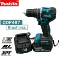 Makita DDF487 18V Electric Screwdriver brushless  Cordless Driver Drill LXT Battery drill Brushless Motor Compact Great Couple