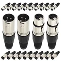 5/20/100PCS 3Pin XLR Audio Cable Microphone Plug Connectors Male & Female 3-core Swiss Cannon Cable Terminals