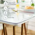 Clear Table ProtectorPlastic Table Cover Protector, Desk Protector Mat, Desk Pad Waterproof PVC   cover table preview-5