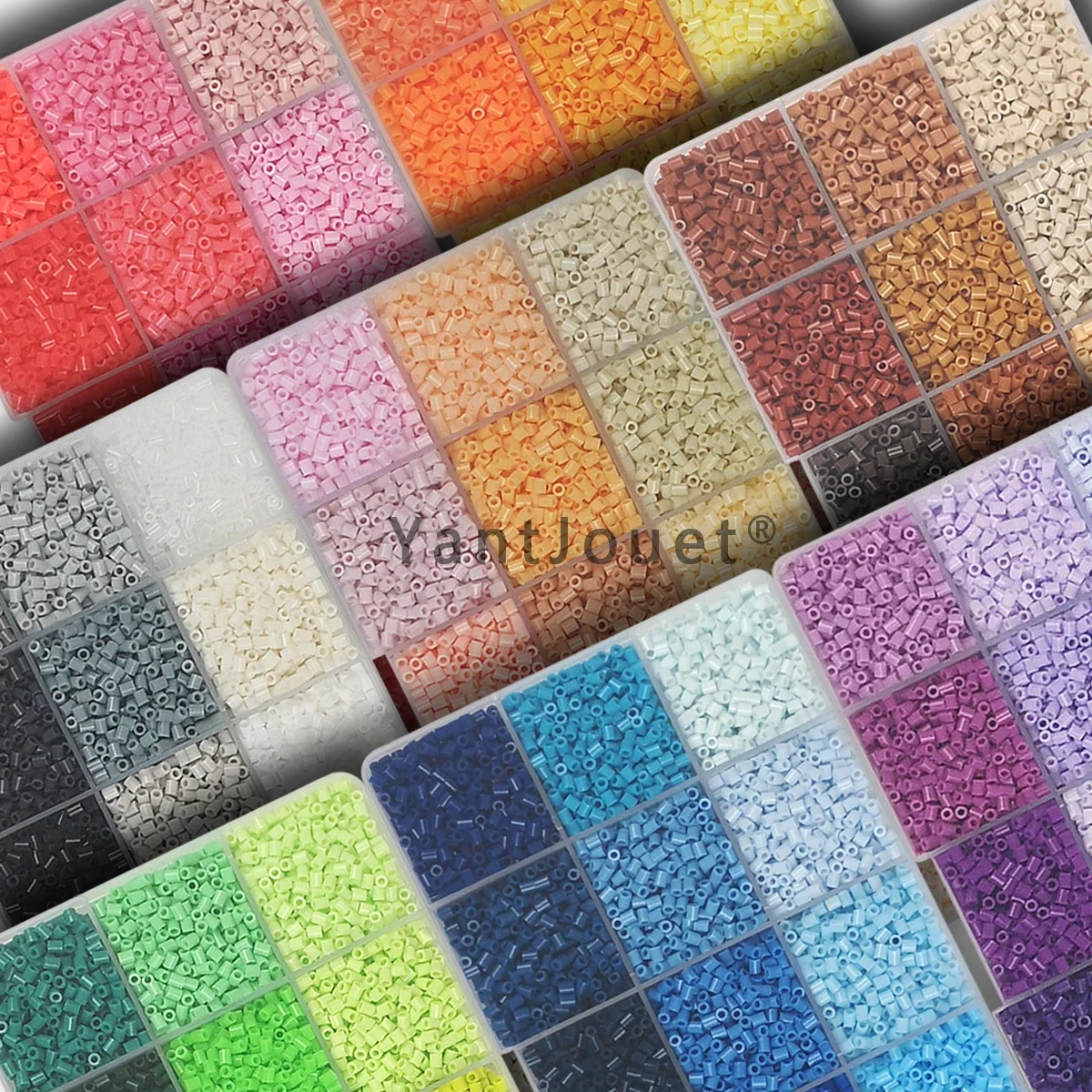 Yantjouet 15color 2.6mm Mini Beads Color Set 650PCs Hama Beads Puzzle Toy Gift For Child DIY Iron Beads For Kid Children Gift-animated-img