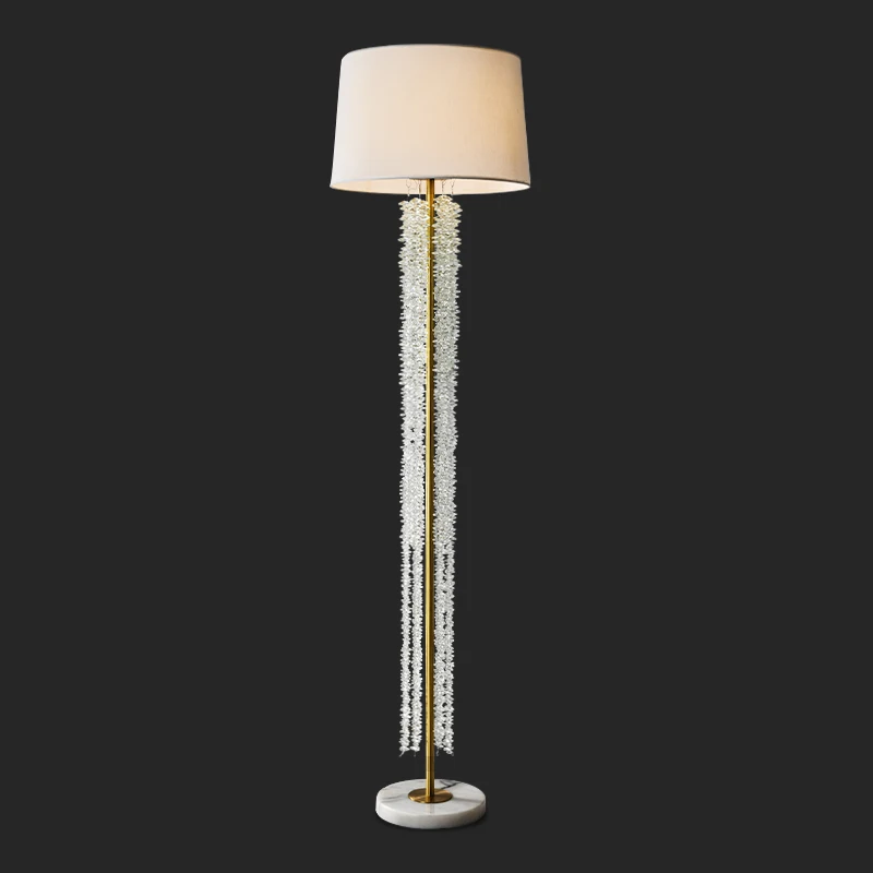 crystal waterfall floor lamp