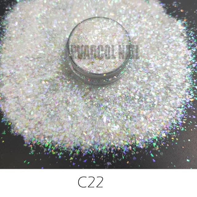 Candy Nail Sequins Irregular Colorful White Iridescent Glitter for Nail  Sequins.