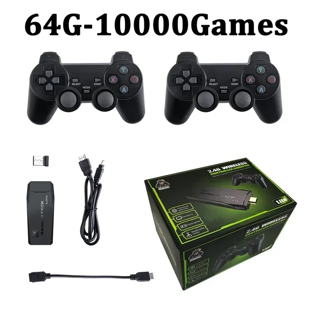 Video Game Sticks M8 Console 2.4G Dual Wireless Controller Game Stick 4K 10000 games 64GB Retro game For Dropshiopping Xmas Gift-animated-img