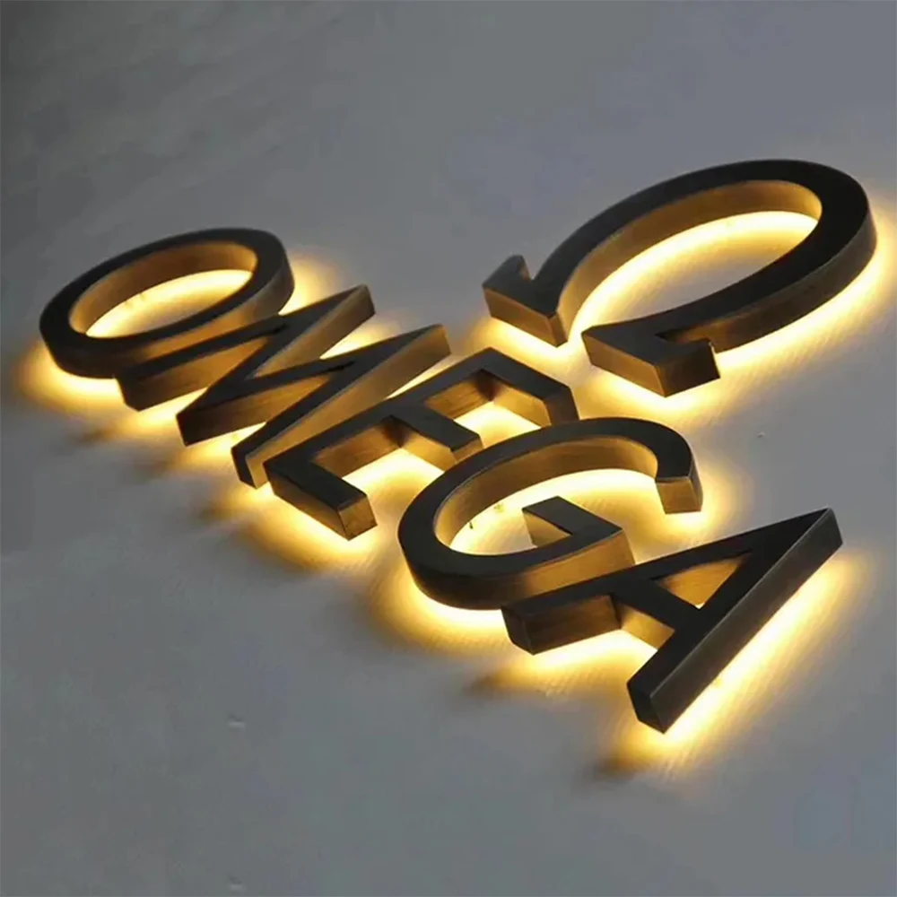 3D Led Store Logo Backlit Sign Outdoor 3D Channel Logo Signage Maker For Office Wall Custom Business Logo Sign-animated-img