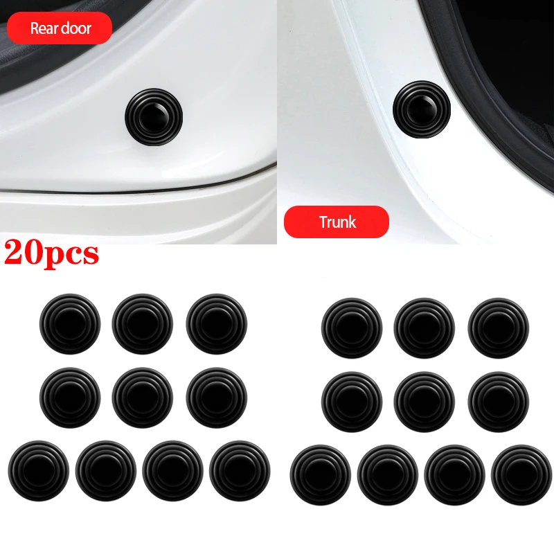 20/10pcs Universal Shock Absorbing Mute Shock Noise Gaskets Bumper Protector Car Door Protector Stickers for Cars Trucks SUV-animated-img