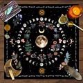 1PC Moonlight Flower Tarot Card Table Cloth, Altar Card Mat, Witchcraft Astrology Supplies Decorative Card Mat preview-2