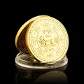 Tibetan Gold Coin Collectible Gold Plated Souvenir Coin Non-currency Commemorative Coin