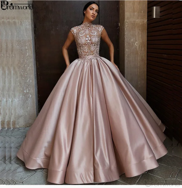 Elegant Ball Gown Evening Dresses Satin 