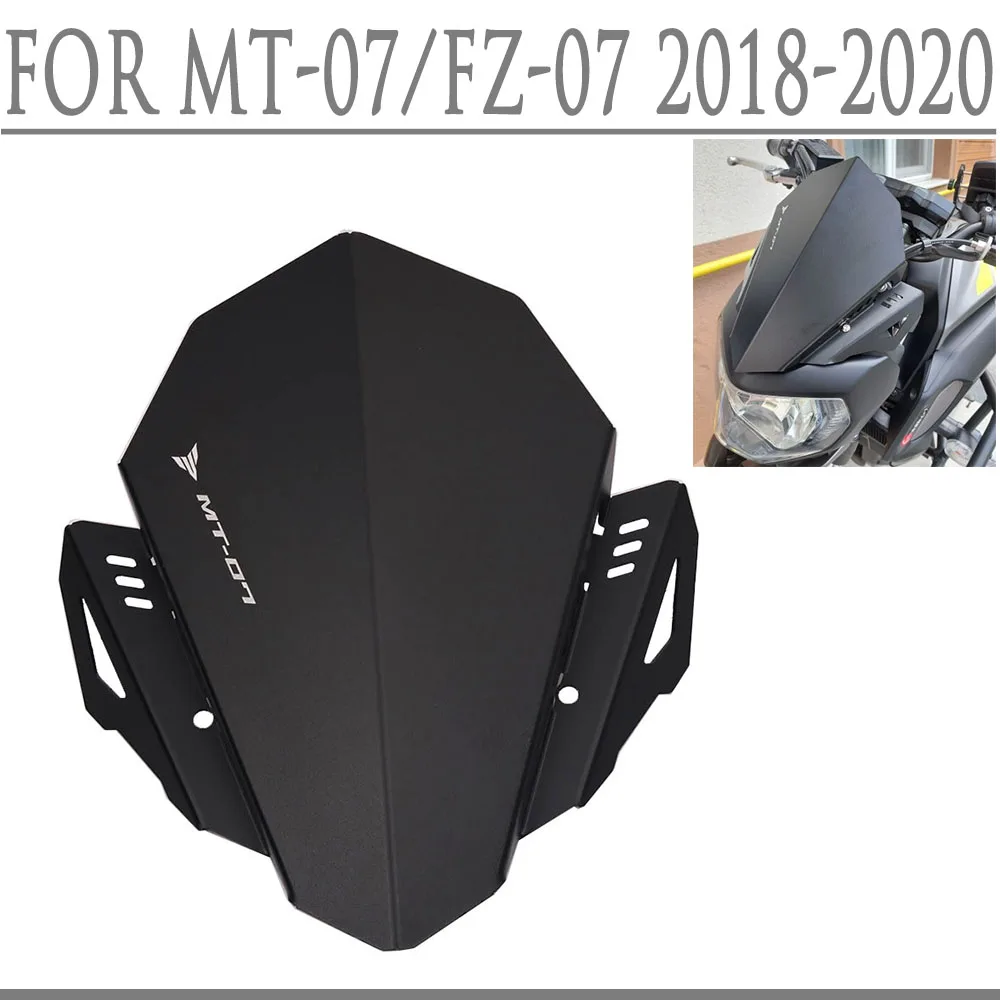 Motorcycle Windshield Windscreen Front Wind Deflector Guard For YAMAHA MT07 FZ07 MT 07 FZ 07 2018 2019 2020-animated-img