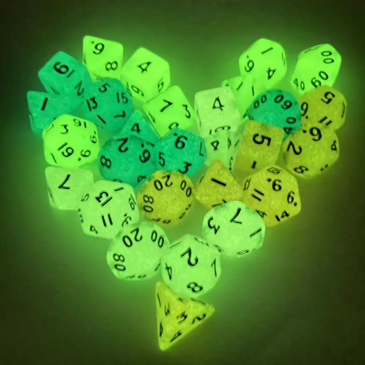 28 pcs/set DND Dice Set Mini Board Games Dice Polyhedral Dice Glow-in-the-dark DND Dices for Dungeons and Dragons Dice-animated-img