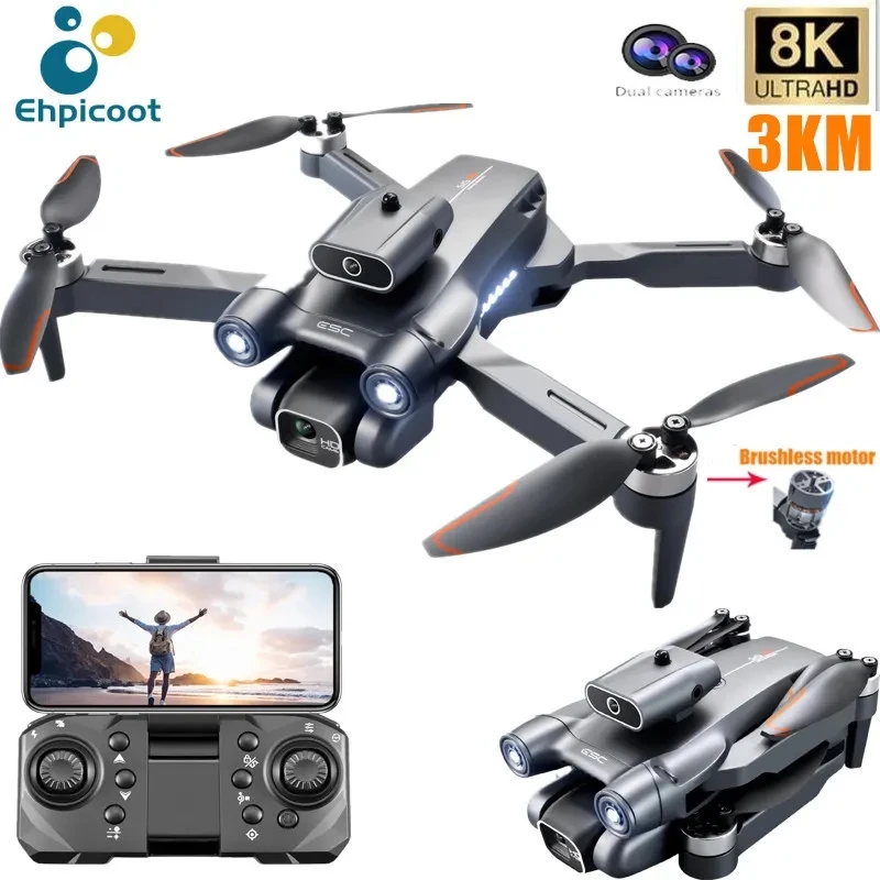 New S1S Mini Drone Caméra 8K Professional Brushless Motor Dron Obstacle Avoidance HD Dual Camera Foldable Quadcopter Toys-animated-img