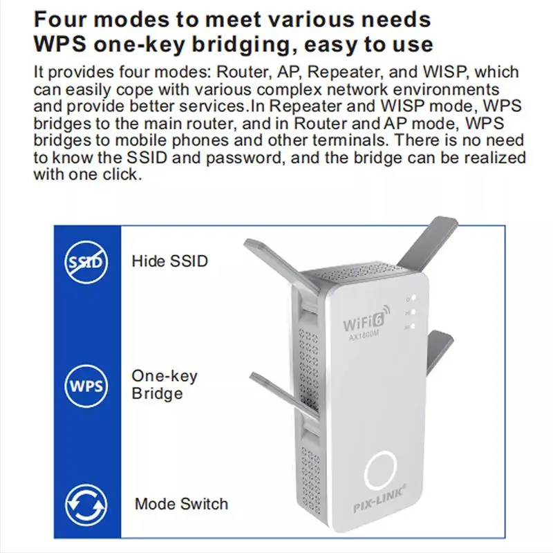 Купить Алиэкспресс | WiFi 6 Repeater 1800Mbps Router RJ45 Port Wifi ...