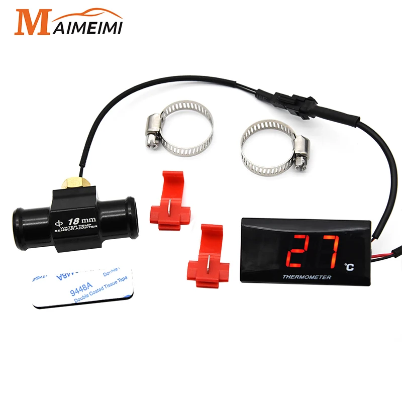 Motorcycle Water Temperature Gauge for Koso Temperature Sensor Mini Temp Meter for XMAX300 CB400 MT 07 09 Sensor Scooter Racing-animated-img