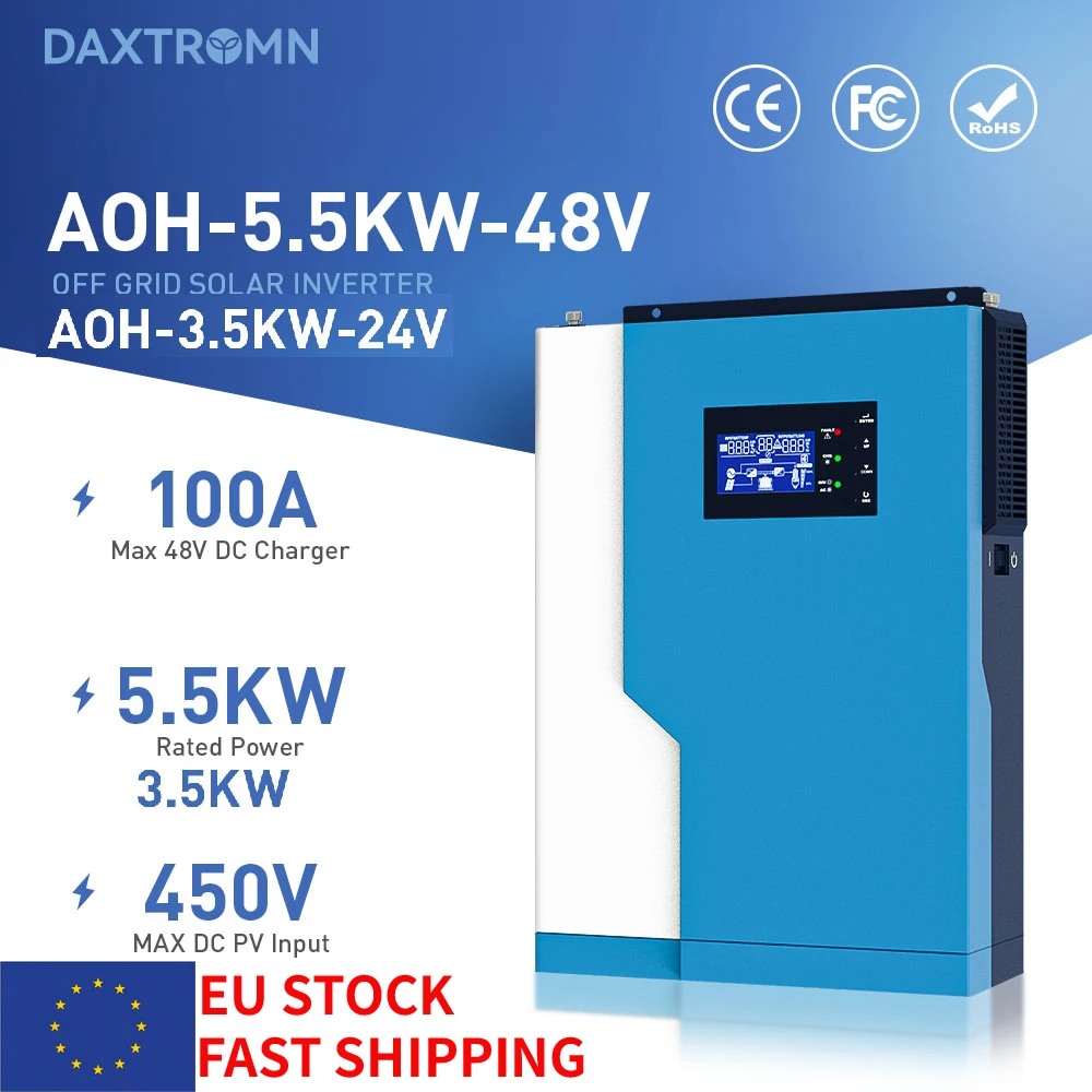 DAXTROMN 6200W Hybrid Solar Inverter with 2 Loads Output