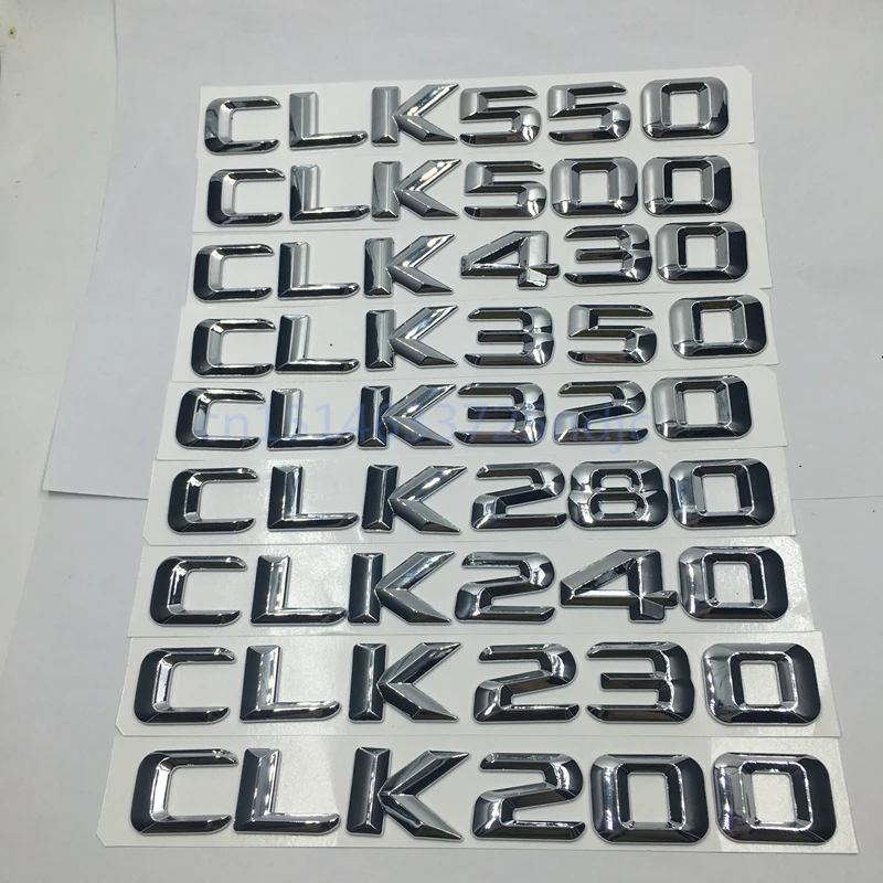 For CLK200 CLK230 CLK240 CLK280 CLK320 CLK350 CLK430 CLK500 CLK550 Rear Tail Emblem Number Letters Badge Sticker-animated-img