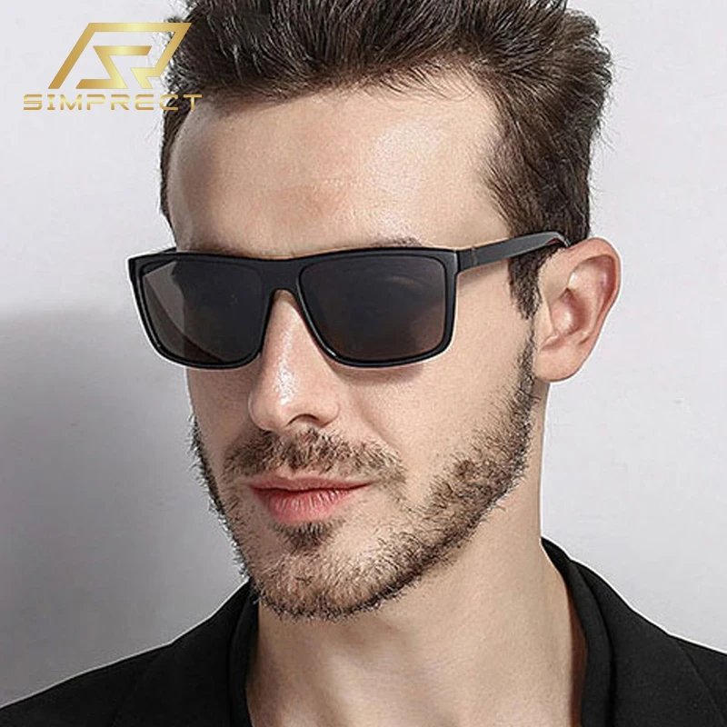 mens square polarized sunglasses