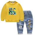 Fashion Baby Boys Cotton Clothing Sets Kids Cartoon Mickey Mouse Long Sleeve Tops + Jeans Pants 2Pcs for Children Tracksuits preview-4