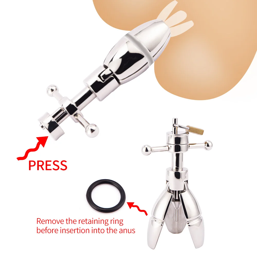 Купить Секс товары | Torpedo Asslock Stainless Steel Anal Plug With Lock  Expanding Ass lock Butt Plug Big Buttplug Ass Trainer Sex Toys