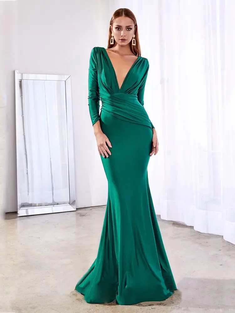 ruched evening gown