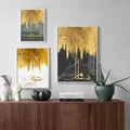 Modern Luxury Islamic Calligraphy Gold Marble Print Canvas Paintings Muslim Wall Art Posters Printed Pictures Bedroom Home Decor preview-2