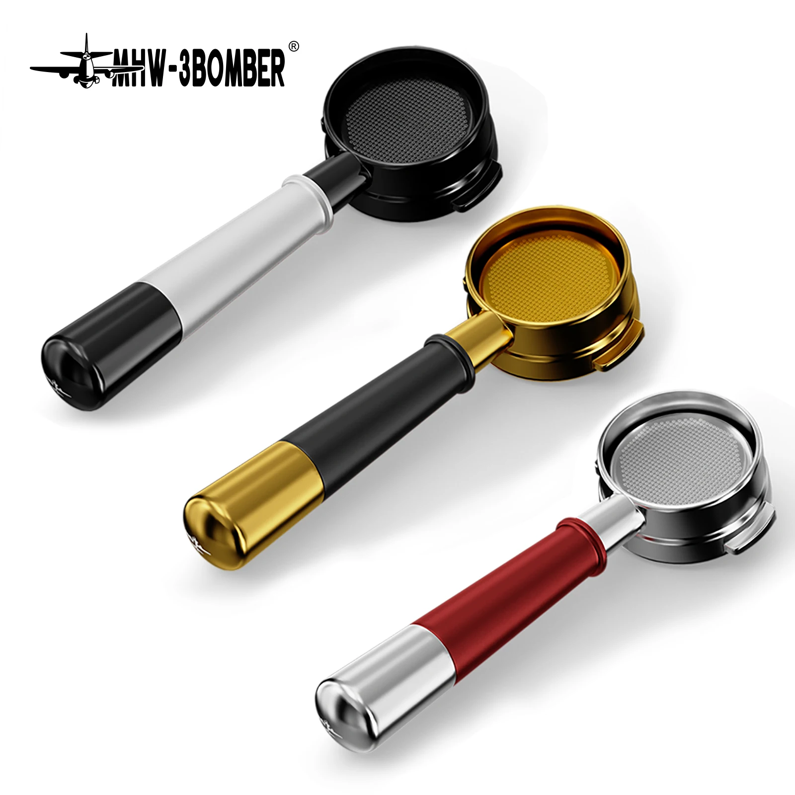 MHW-3BOMBER 58mm Bottomless Portafilter Stainless Steel Espresso Handle Filter Coffee Tool Barista Accessories-animated-img