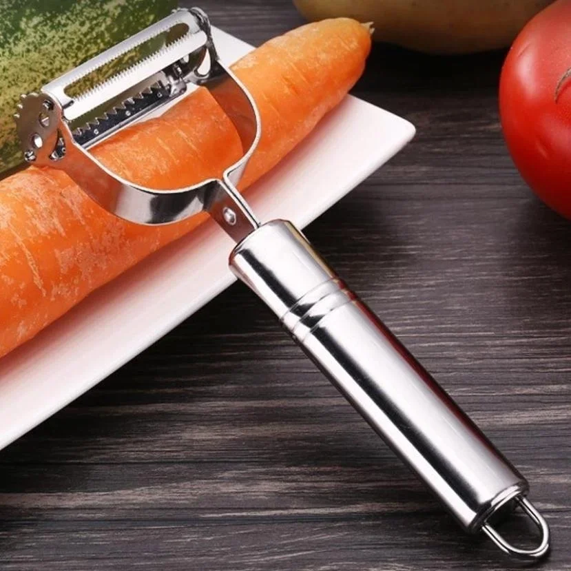 High-Quality Stainless Steel Grater Julienne Peeler Vegetable & Fruit Slicer for Potato, Carrot, Cucumber-animated-img