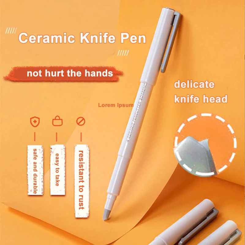 Ceramic Cutter Pen Knife Wear-Resisting Newspaper Hand Book Cutter