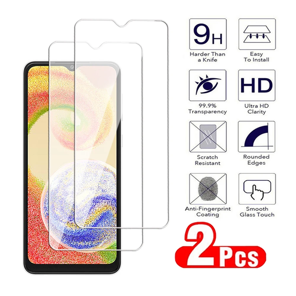 2Pcs Glass For Samsung Galaxy M04 4G A01 A02 A04 A05 Tempered Screen Protector Samsung Note 10 S10 S10e Lite A02S A04S A05S Film-animated-img