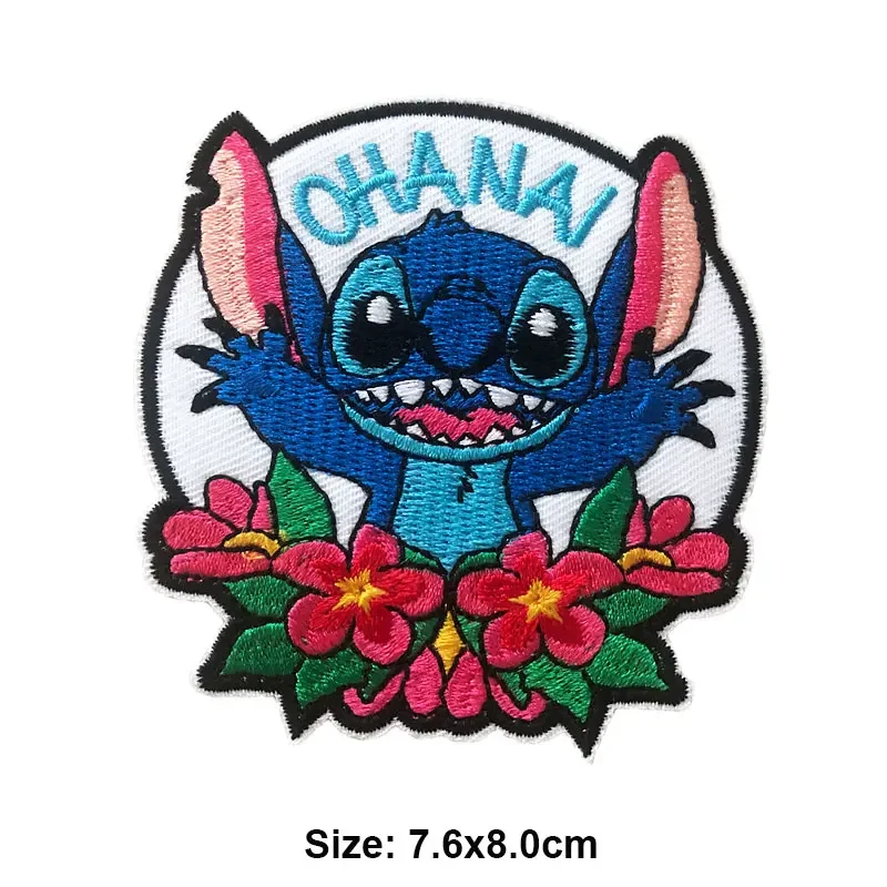 Cartoon Cute Anime Stitch Iron on Patches for Clothing T-shirt bag shose Stitch  Patch Garment stickers embroidery cloth sticker