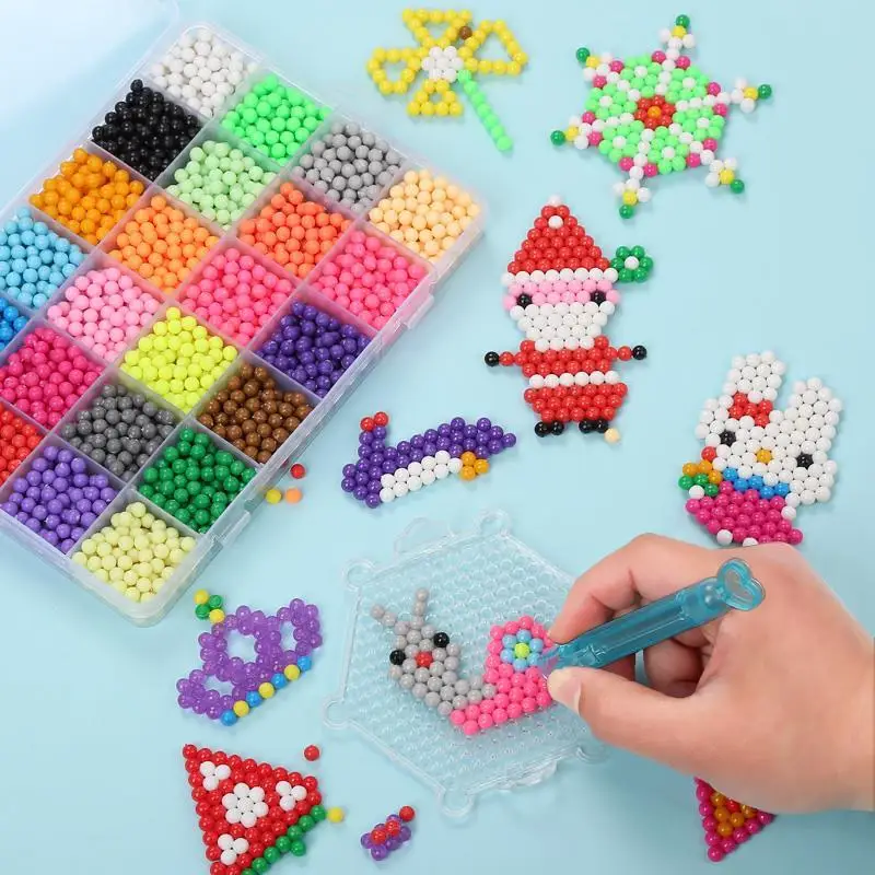 300pcs Box Packing 5mm Selling DIY 3d Aqua Puzzles Toy Perler Hama Beads Ball New Year Gift Perlen Learn Kids Toys-animated-img