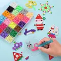 300pcs אריזת קופסה 5 מ"מ מכירת DIY פאזלים אקווה 3D צעצוע פרלר חרוזים חרוזים כדור מתנה לשנה החדשה פרלן ללמוד צעצועים לילדים