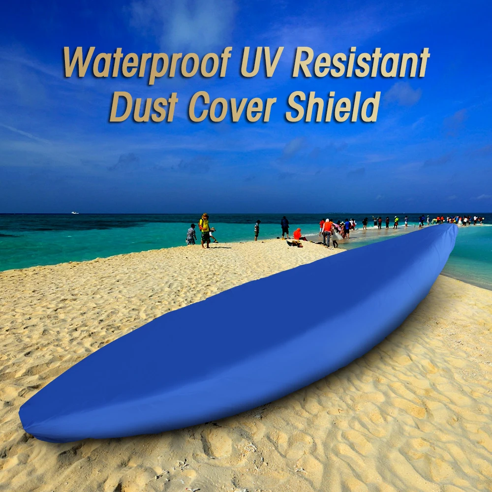 Professional Universal Kayak Cover Canoe Boat Waterproof UV Resistant Dust Storage Cover Shield Kayak Boat Canoe Storage Cover-animated-img