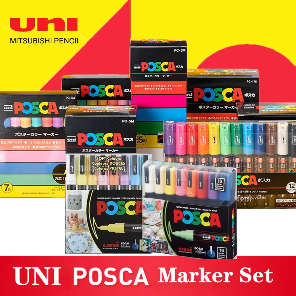 Uni Posca Marker Set Pop Advertising Pen Limited Graffiti Cartoon