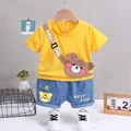 Summer Baby Boys Clothing Sets Cartoon Bear Cotton T-Shirt + Shorts 2Pcs Suits for Baby Kids Tracksuits Infant Casual Outfits preview-2