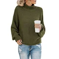 2024 New Arrival Autumn/winter Knitted Top Polo/turtle Neck Artistic Style Loose-fit Ribbed Shoulder Sweater preview-4