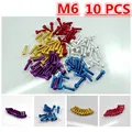 10PCS Motorcycle Screw Colourful Decal M6 Screws Moto Parts Universal Motorbike Screw 6MM Decorative Scooter Accessory Red Blue preview-4