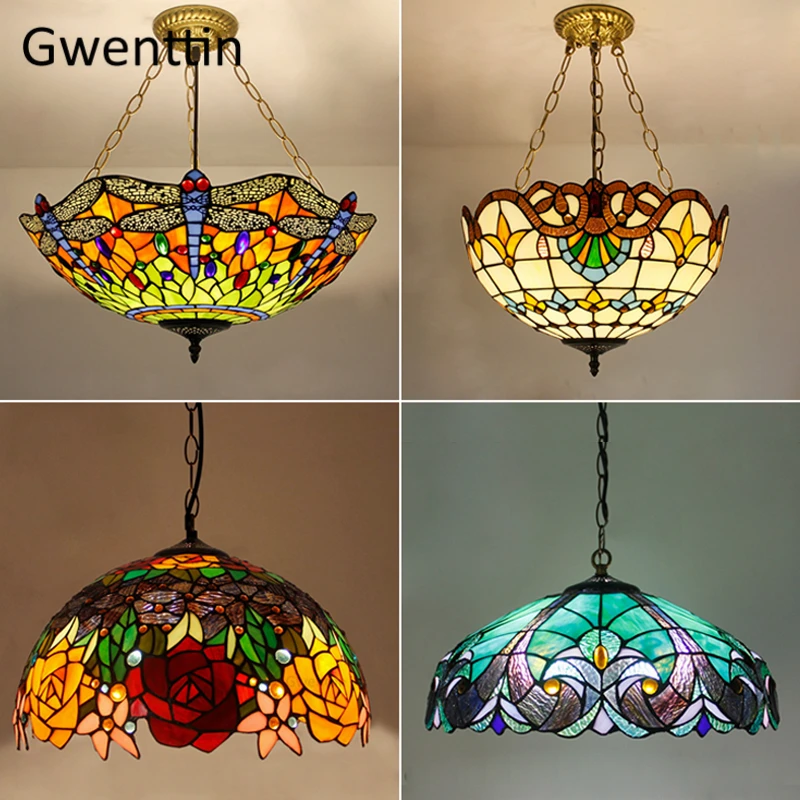 pendant stained glass lights