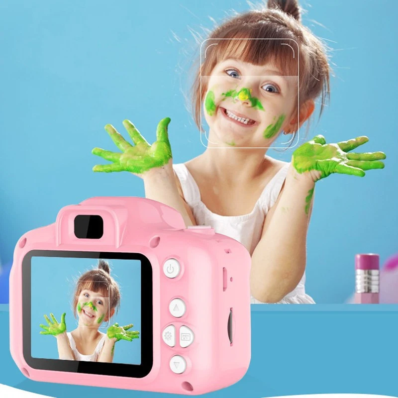 2.4 Inch HD Screen Children Kids Camera Charging Digital Camera Educational Toys Video Camera Birthday Gift with 32G Memory Card-animated-img