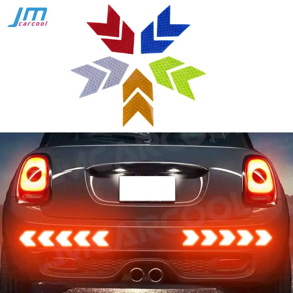 10PCS Arrow Reflective Adhesive Tape Sticker Decal Safety Caution Warning Reflective Tape For Truck Motorcycle Bicycle Moulding-animated-img