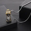 Fashion Vintage Stainless Steel Time Hourglass Snake Pendant Necklace Trendy Men's Accessories preview-2